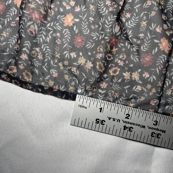 NEW Altard State Tiered Ruffle Mini Dress M Boho Prairie Balloon Sleeve Tie back - Picture 7 of 11